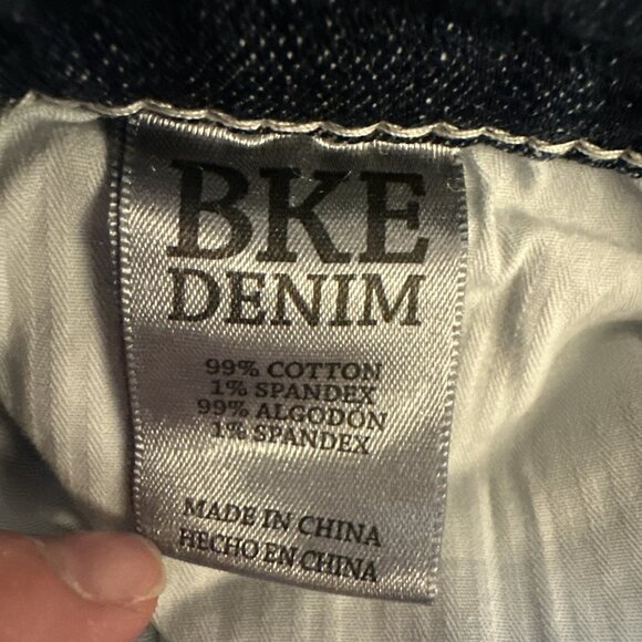 BKE Jeans Mens 36S Nolan Straight Leg Whiskered Stretch Buckle Thick Stitching - Picture 9 of 12